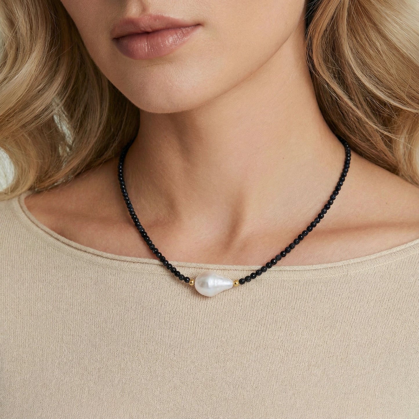 Nocturne Baroque Pearl Necklace