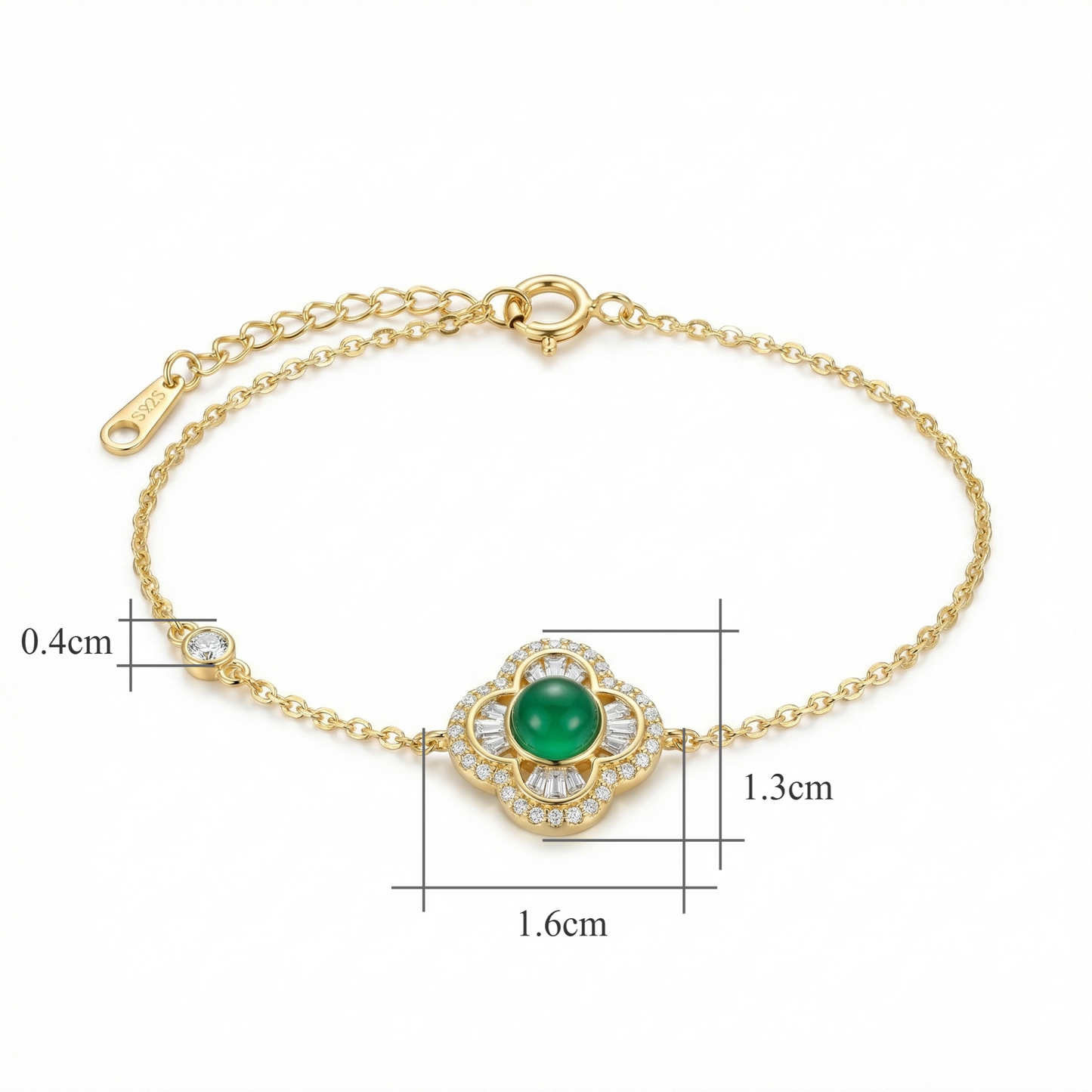 Fortuna Green Clover Bracelet