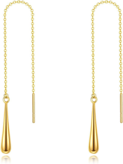 Pearl Opal Dangle Earrings 14K,18KSolid Gold