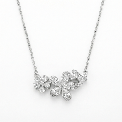 Fleur Moissanite Cluster Necklace