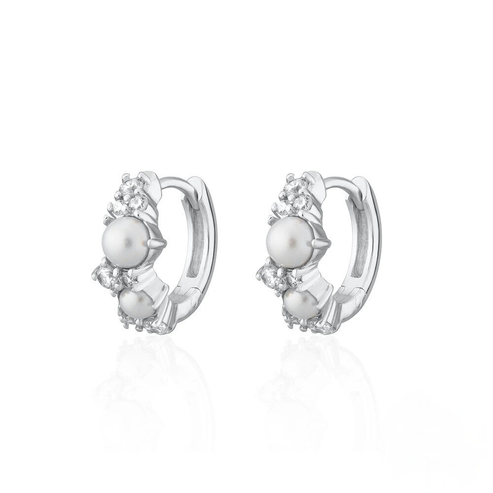 Pearl Éclat Hoop Earrings