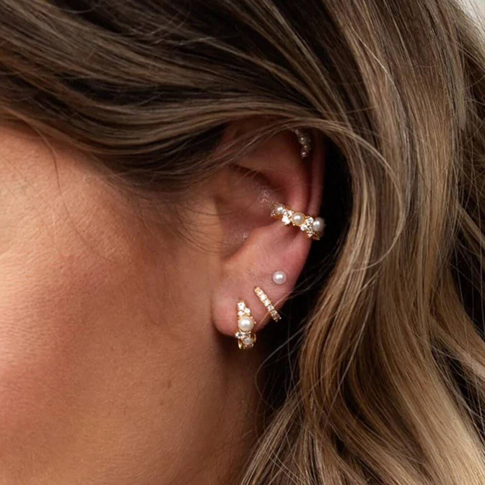 Pearl Éclat Hoop Earrings