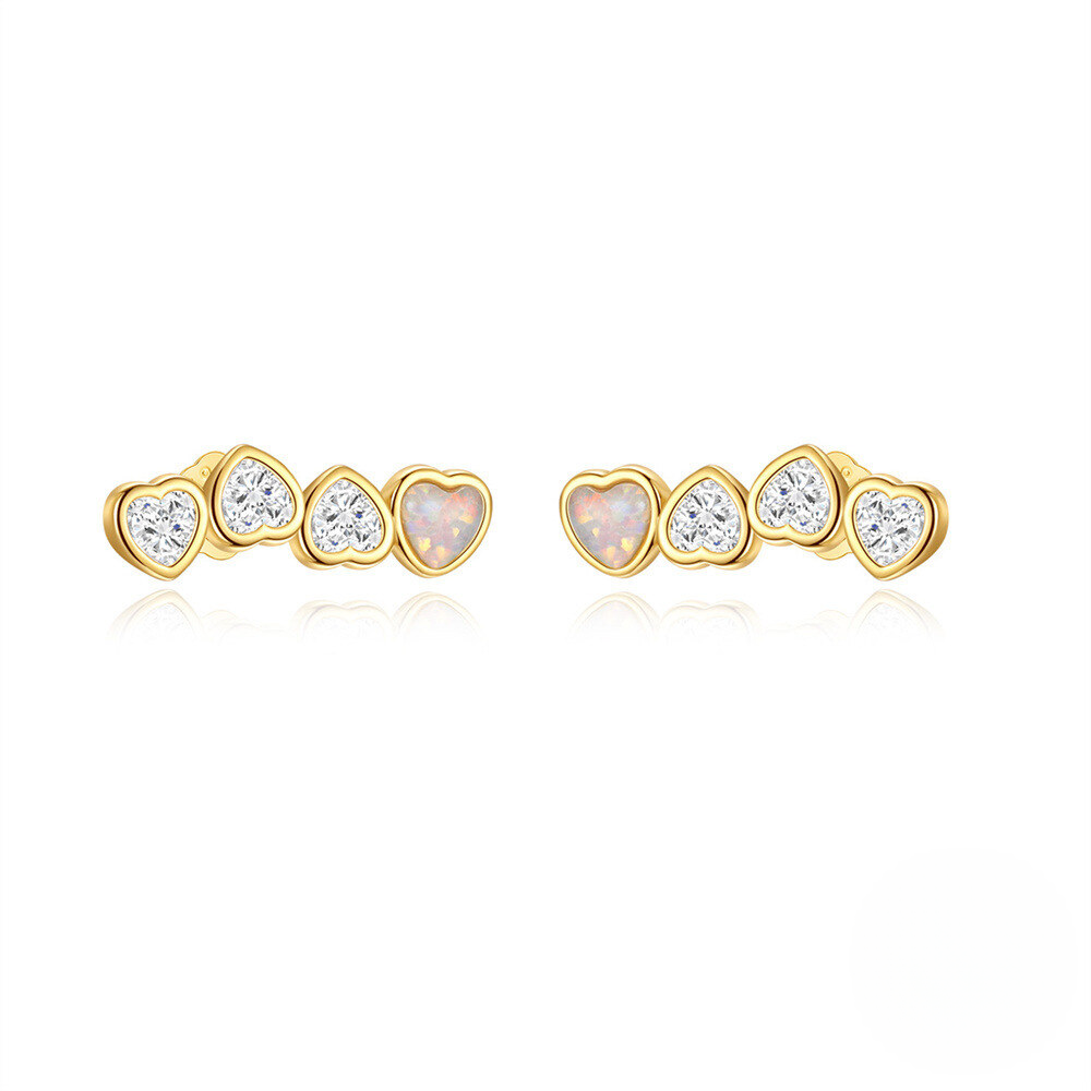 Opaline Heart Jewellery Set
