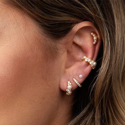 Pearl Éclat Hoop Earrings