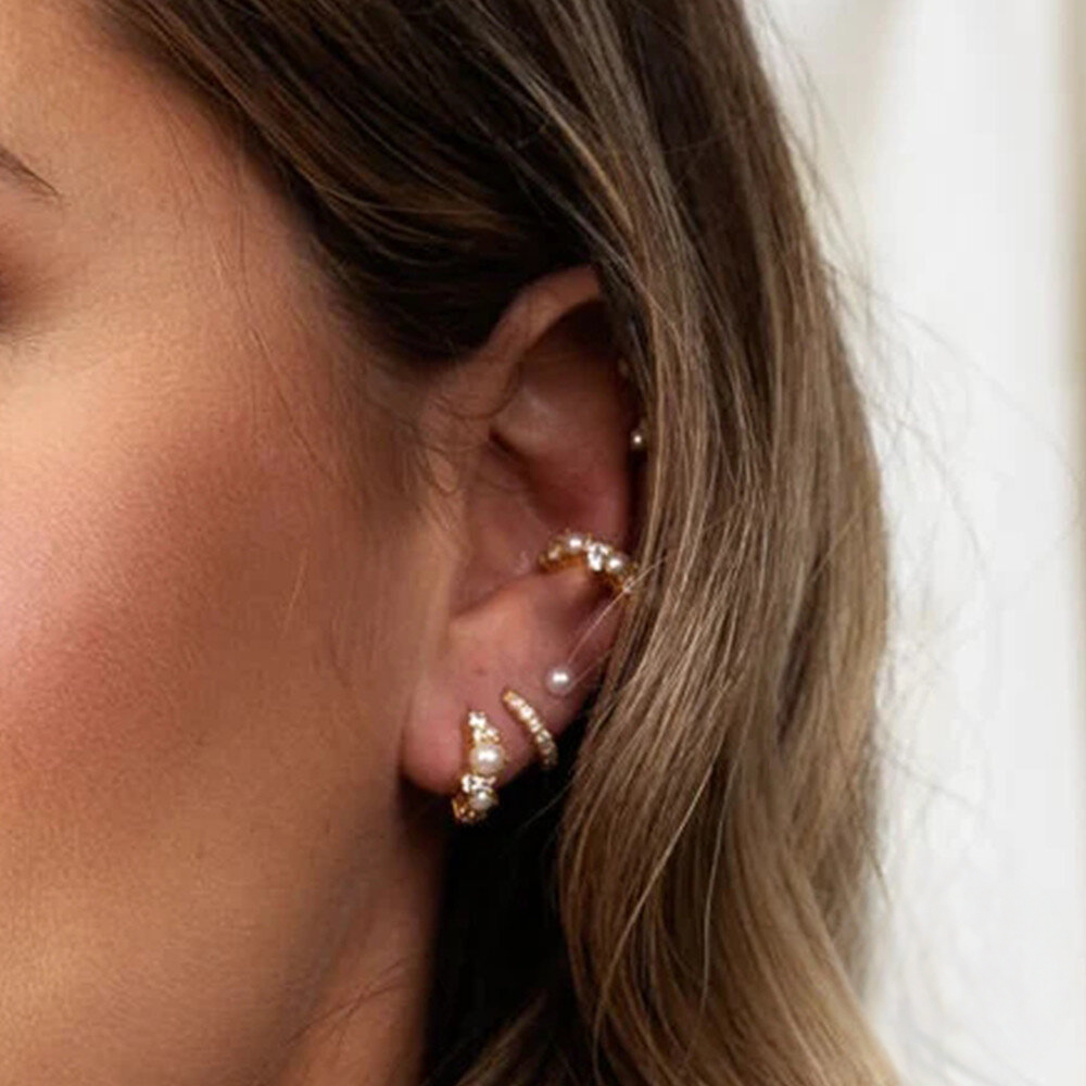 Pearl Éclat Hoop Earrings