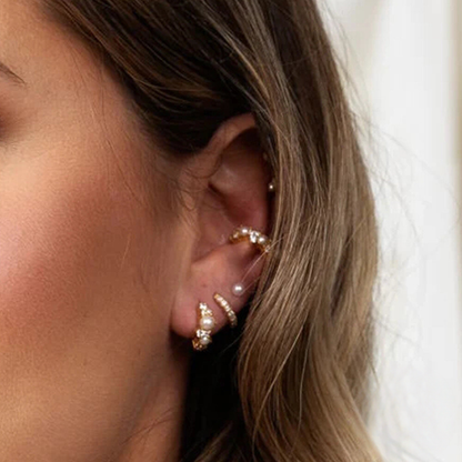 Pearl Éclat Hoop Earrings