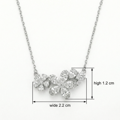 Fleur Moissanite Cluster Necklace